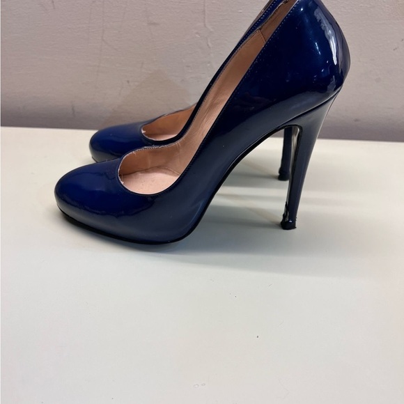 Charles Jourdan Blue Patent Leather Stiletto Heels - Picture 5 of 10
